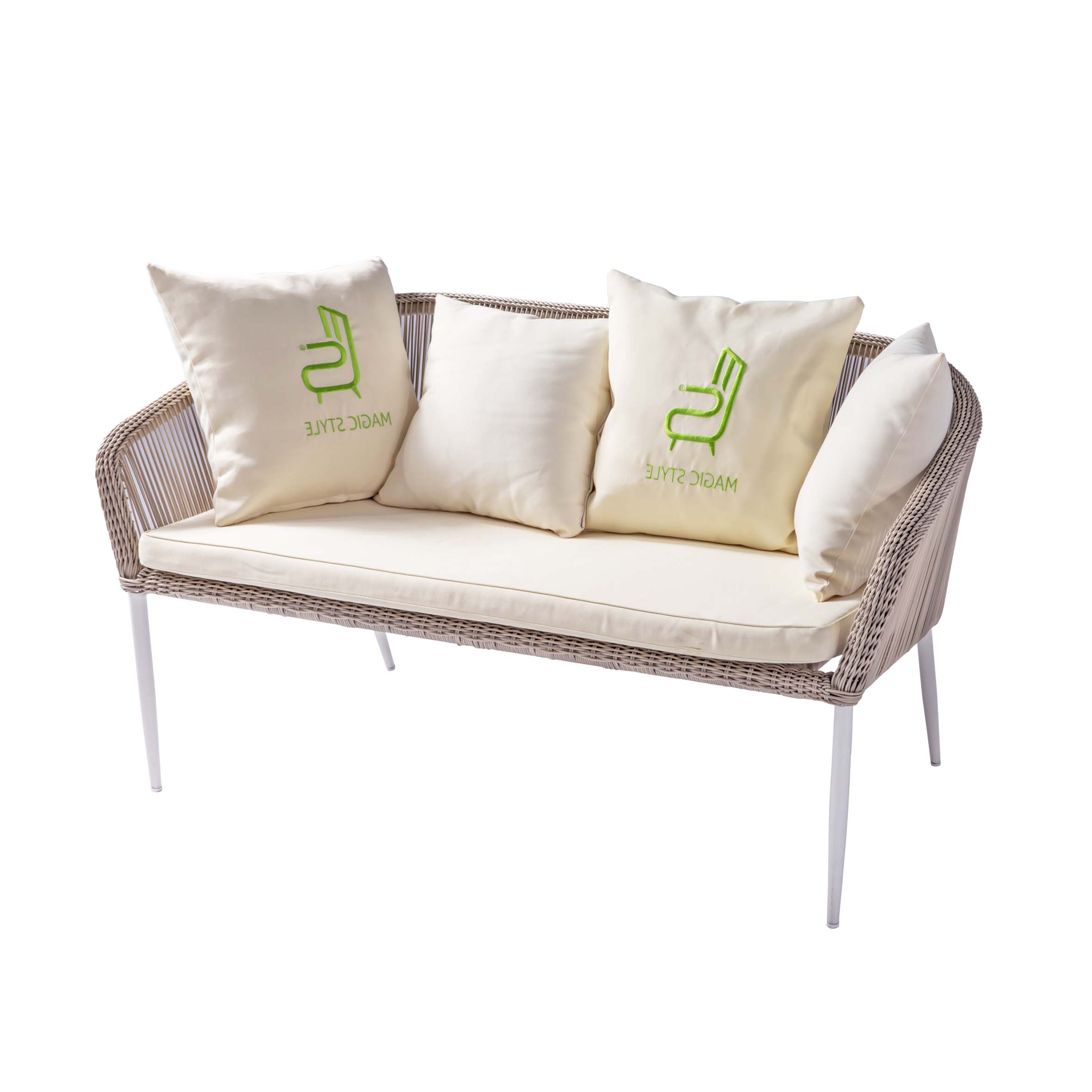 Ballet Rattan 2-Sëtz Sofa S2