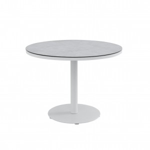 Dante alu.ronde tafel (keramisch glas) S1