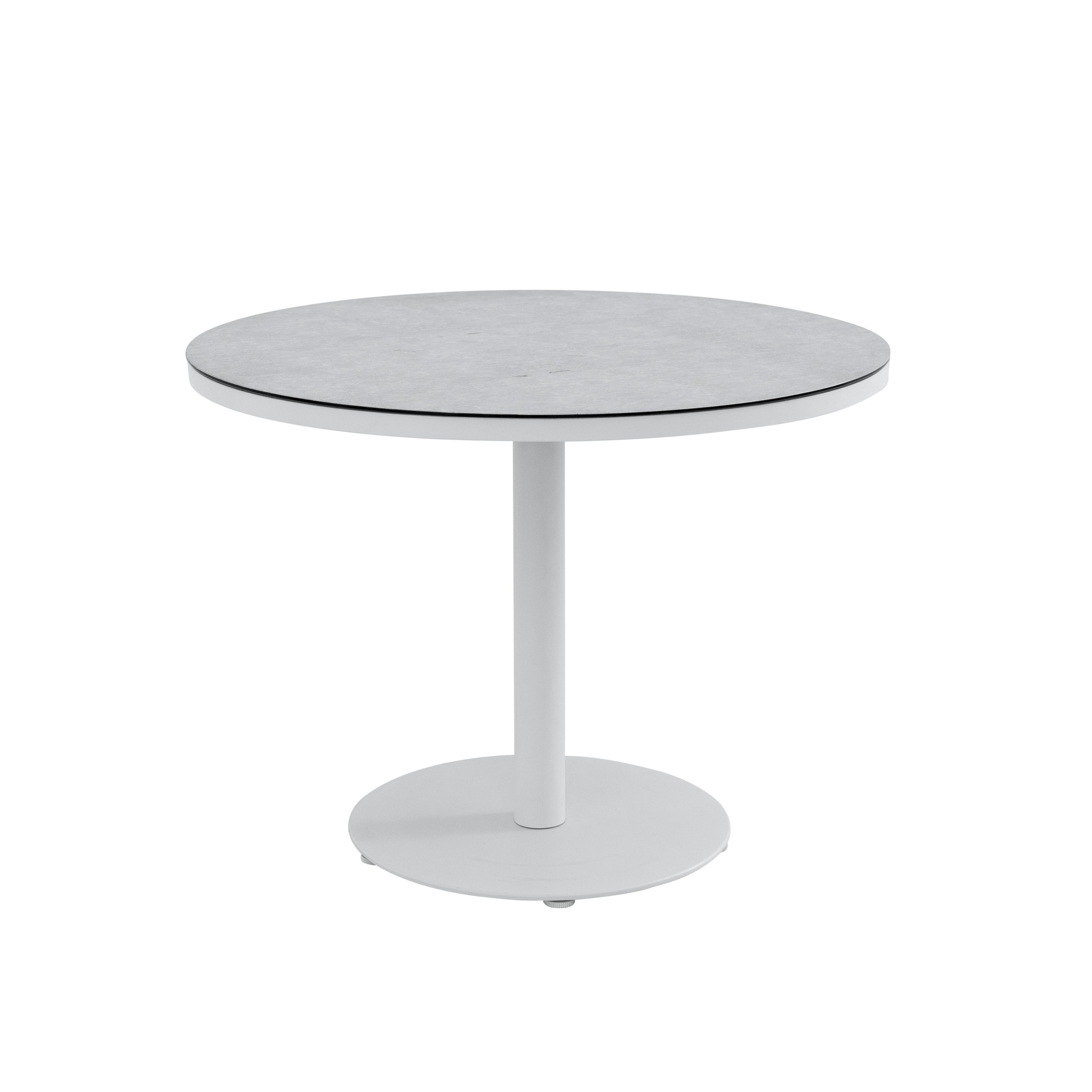 Dante alu.στρογγυλό τραπέζι (Κεραμικό γυαλί) S1