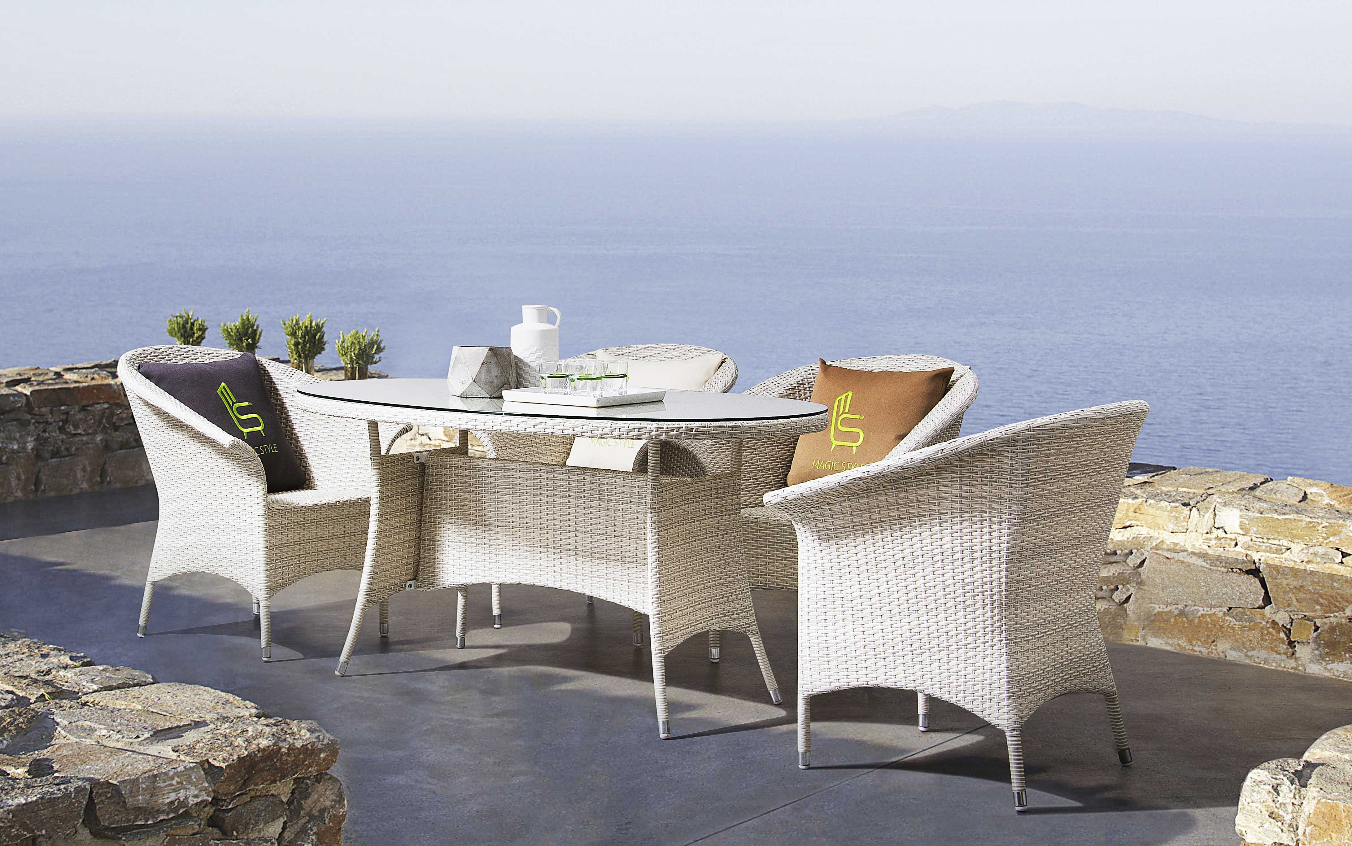 Eago rattan dining set S1