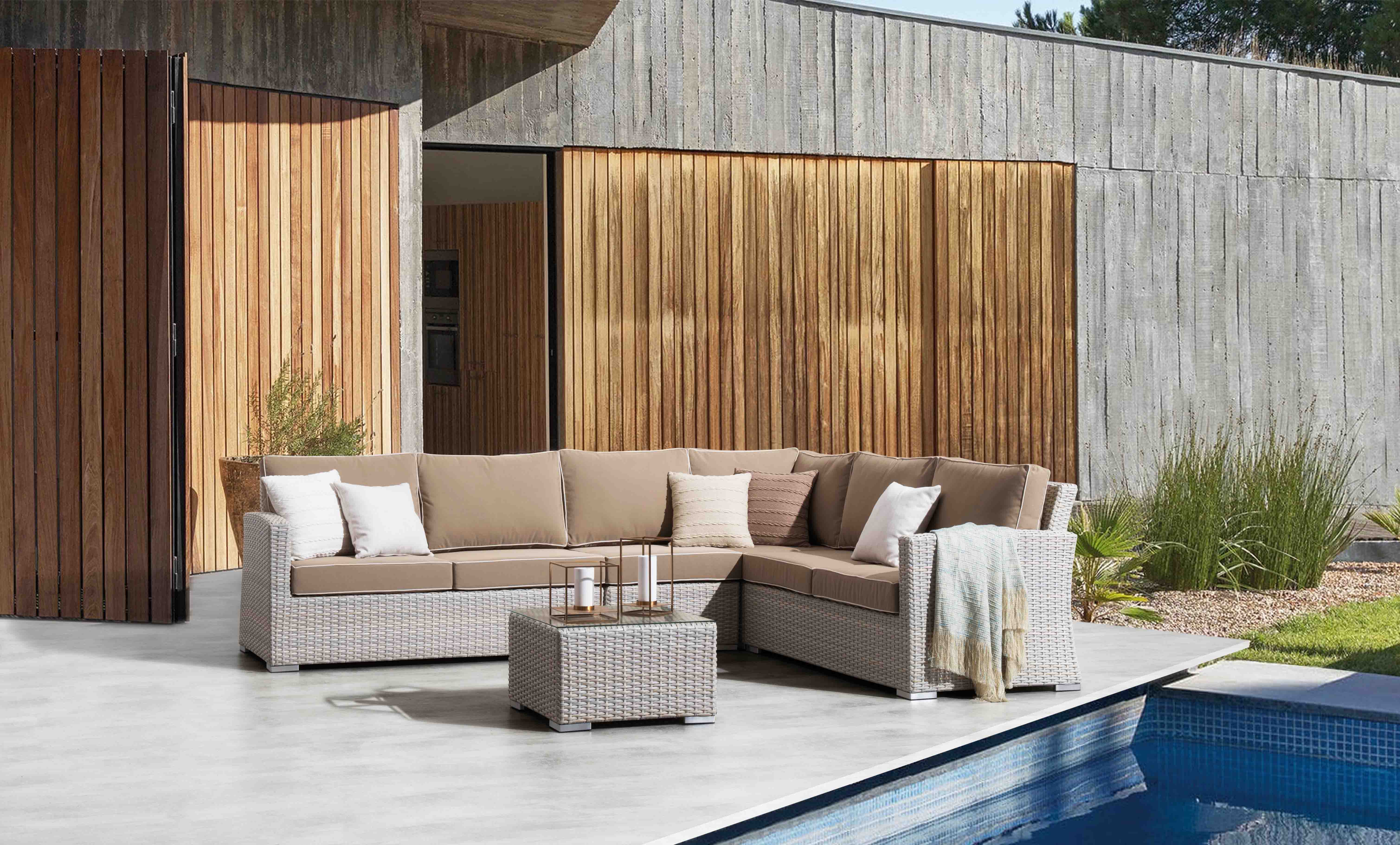 Ideal Rattan Ecksofa Set S3