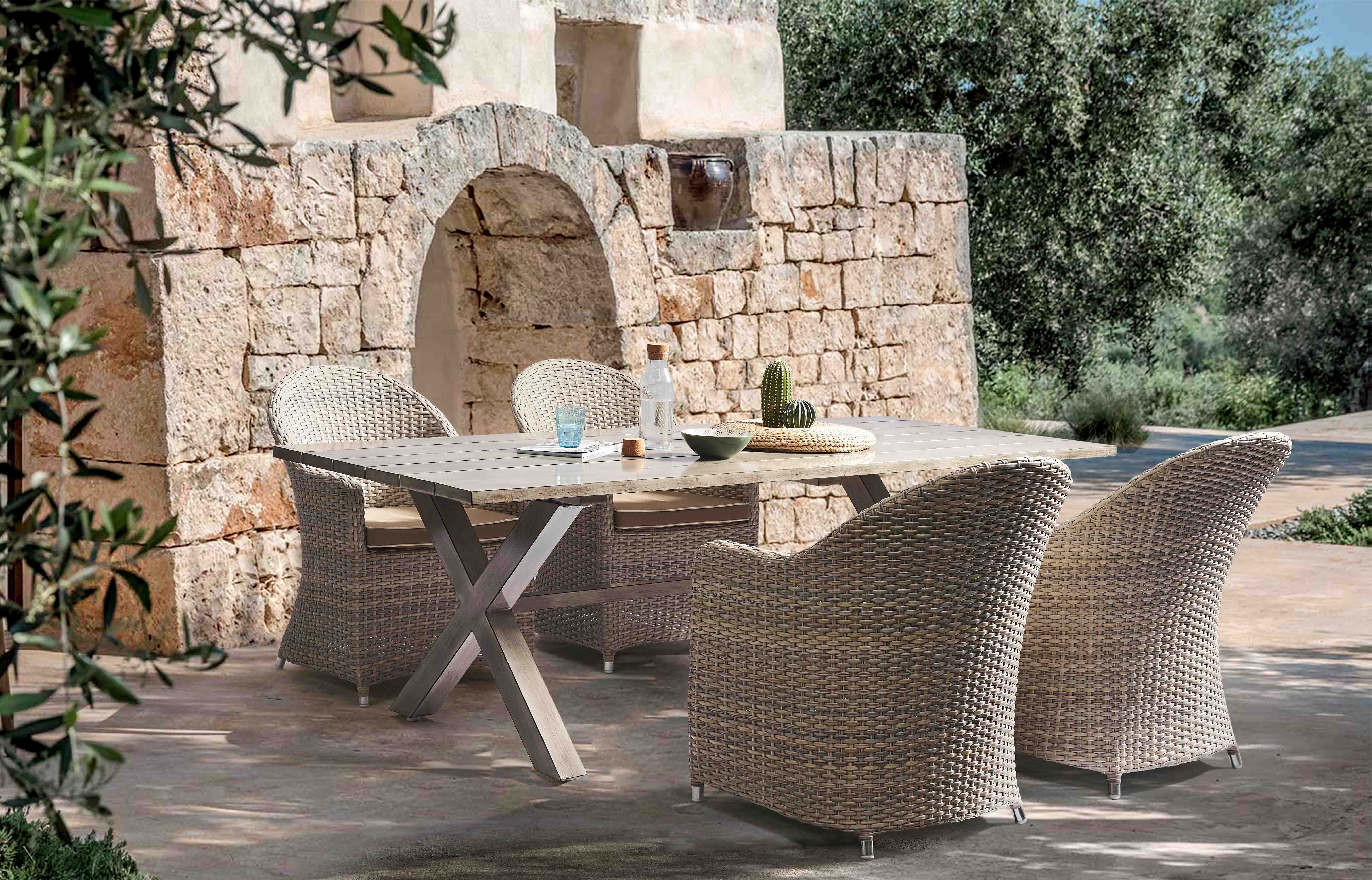 Ideale rotan dining set S4