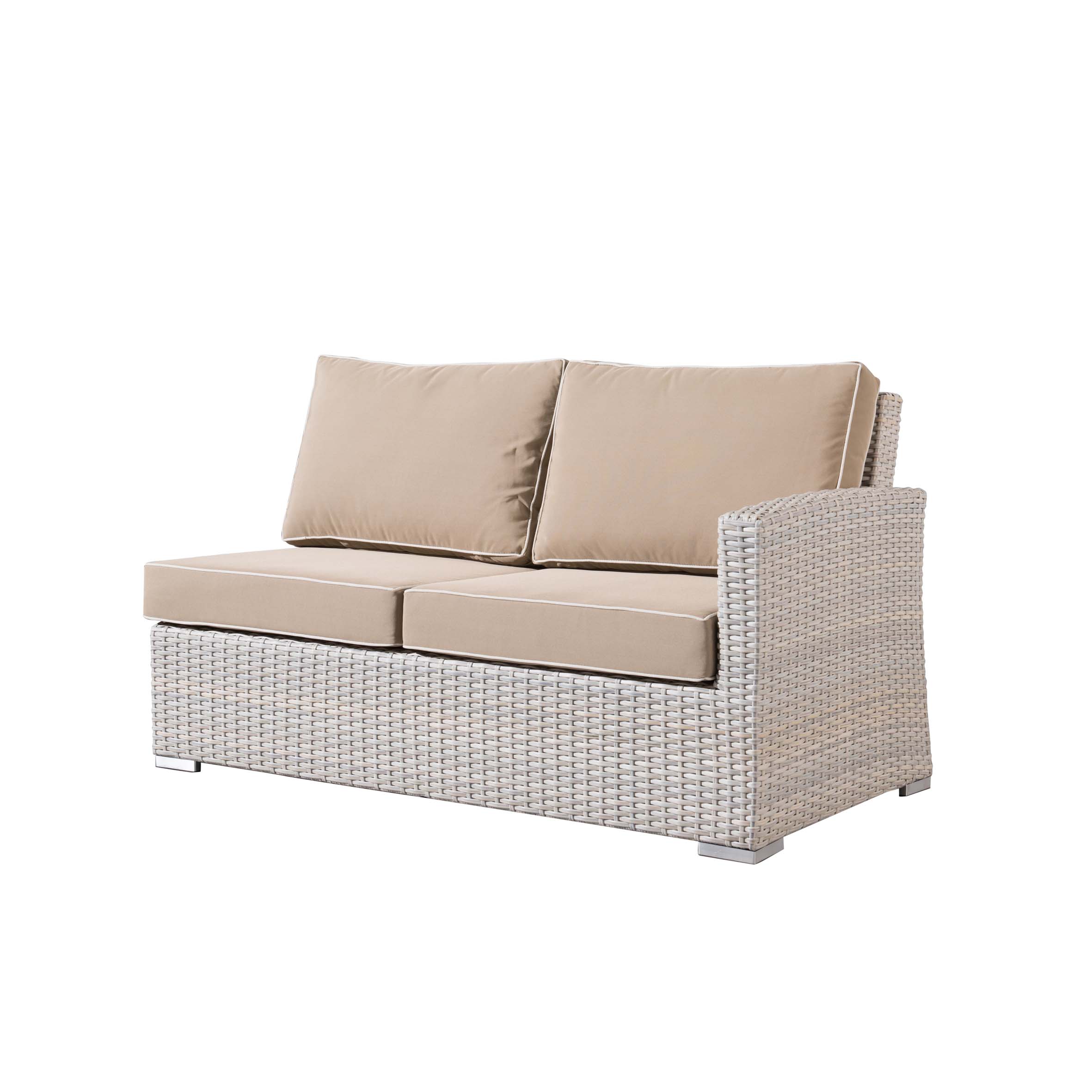 Destê çepê rattan îdeal 2-kursiyê sofa S1