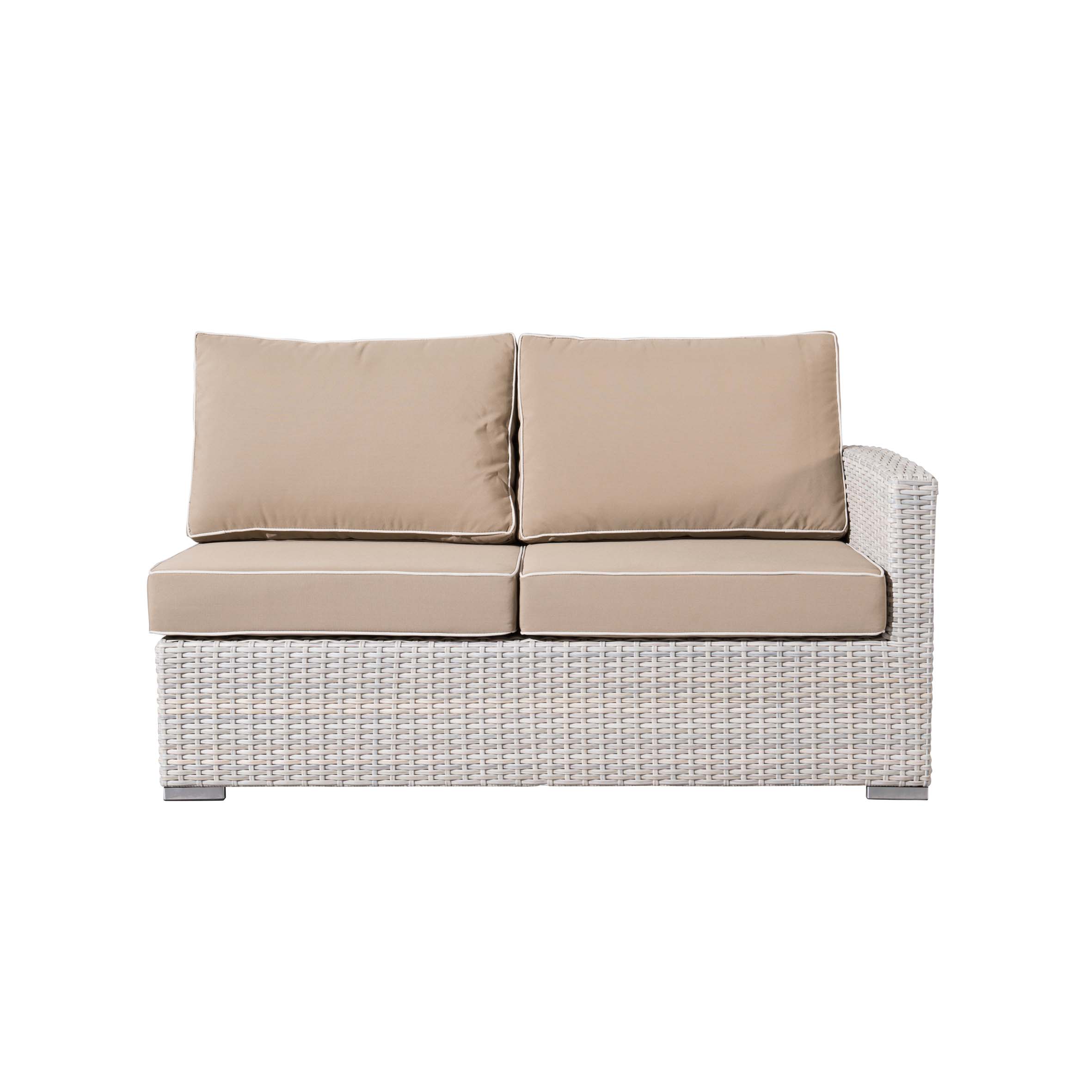 Destê çepê rattan îdeal 2-kursiyê sofa S2