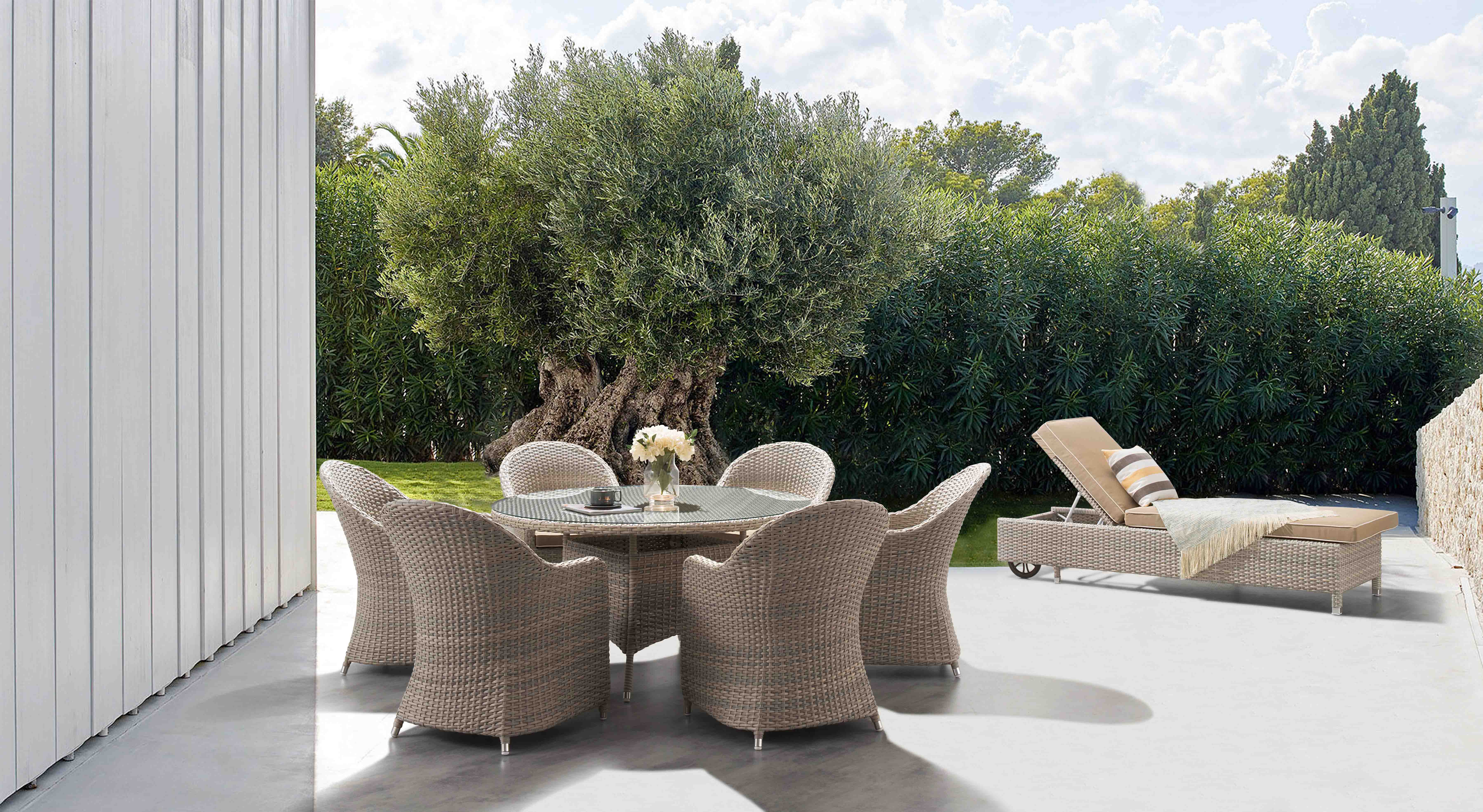 Ιδανικό rattan lounge S2