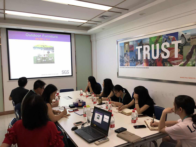 In 2020, the company's sales team conducted product SGS testing training1