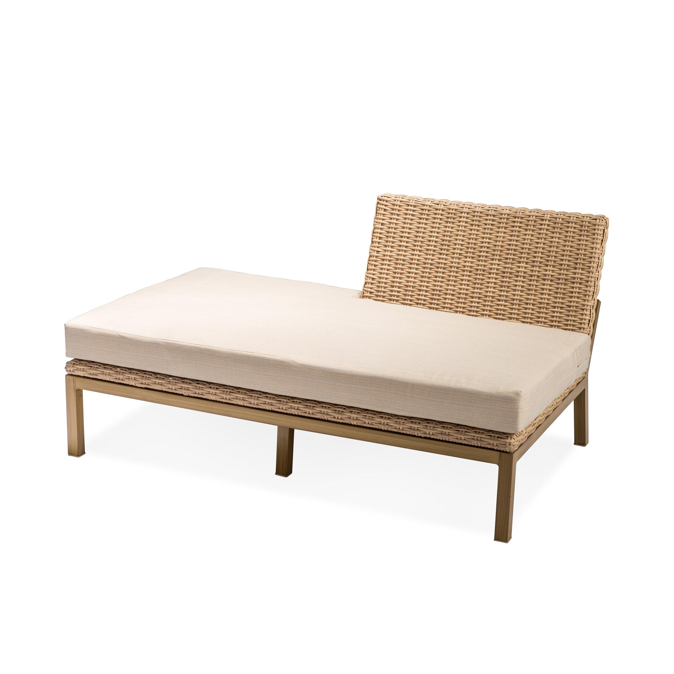 Laffey rattan besorik gabeko 2 eserlekuko sofa S3