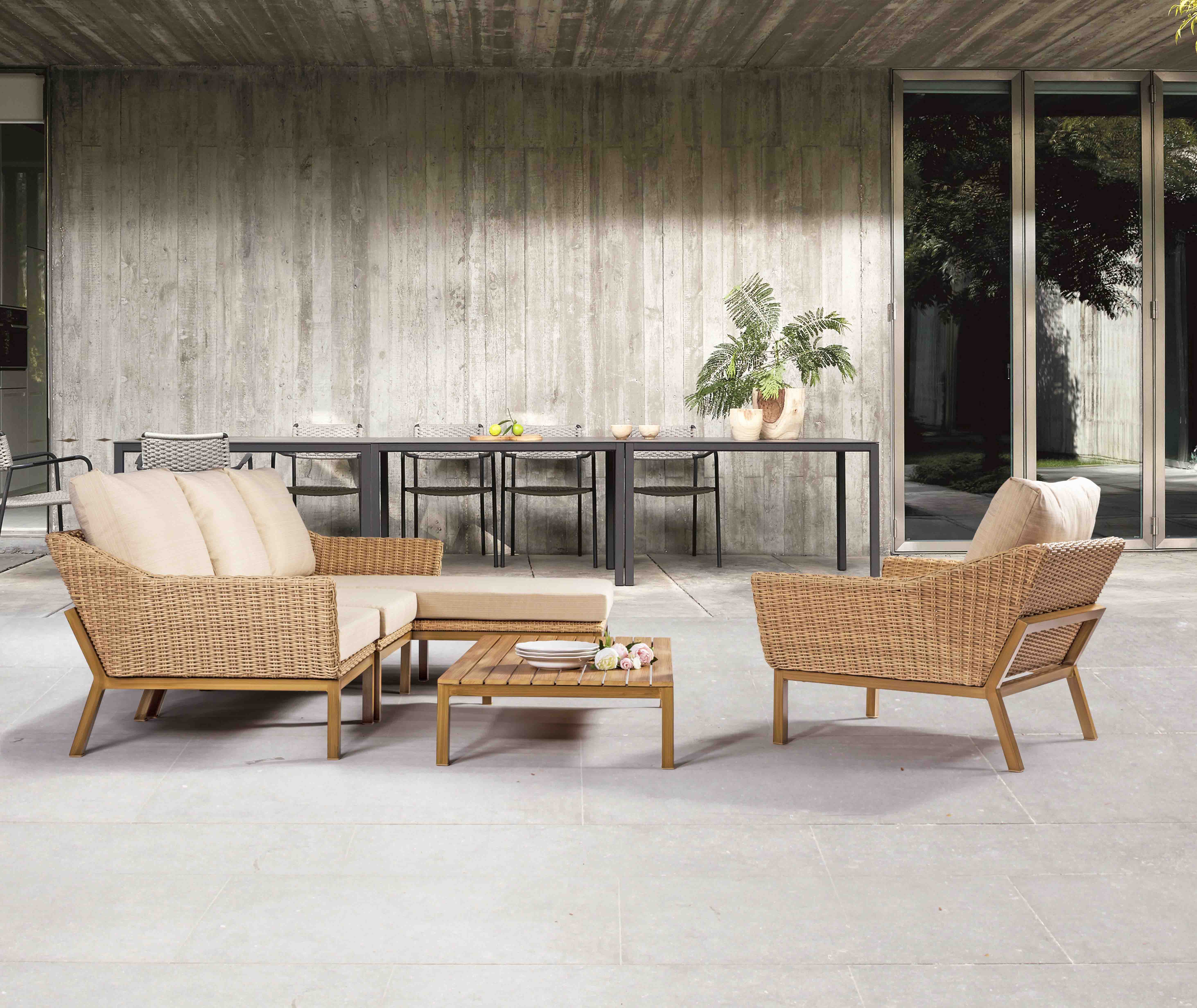 Laffey rattan sofa set S2