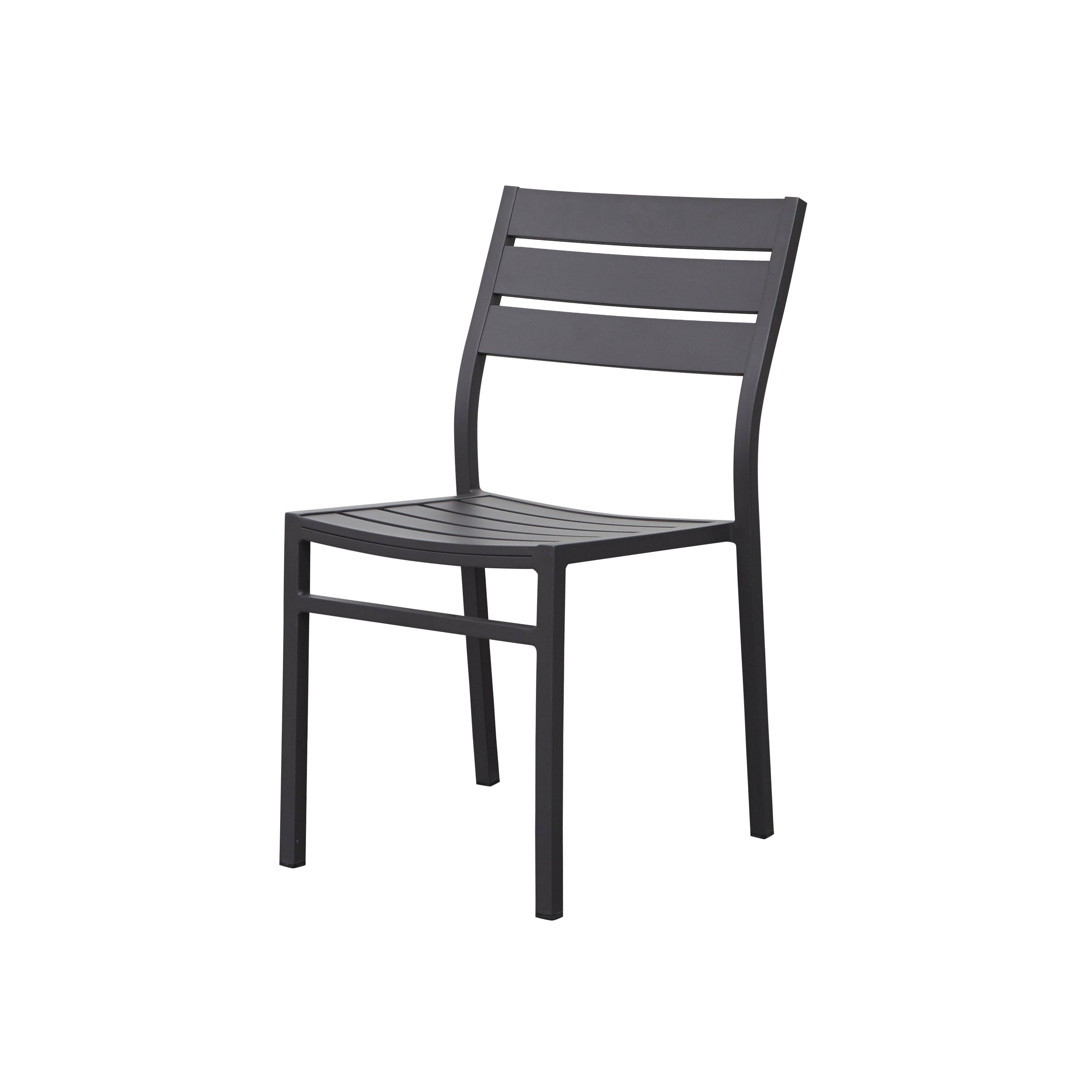 Lizbona aluminiowa.krzesło bez podłokietników S1