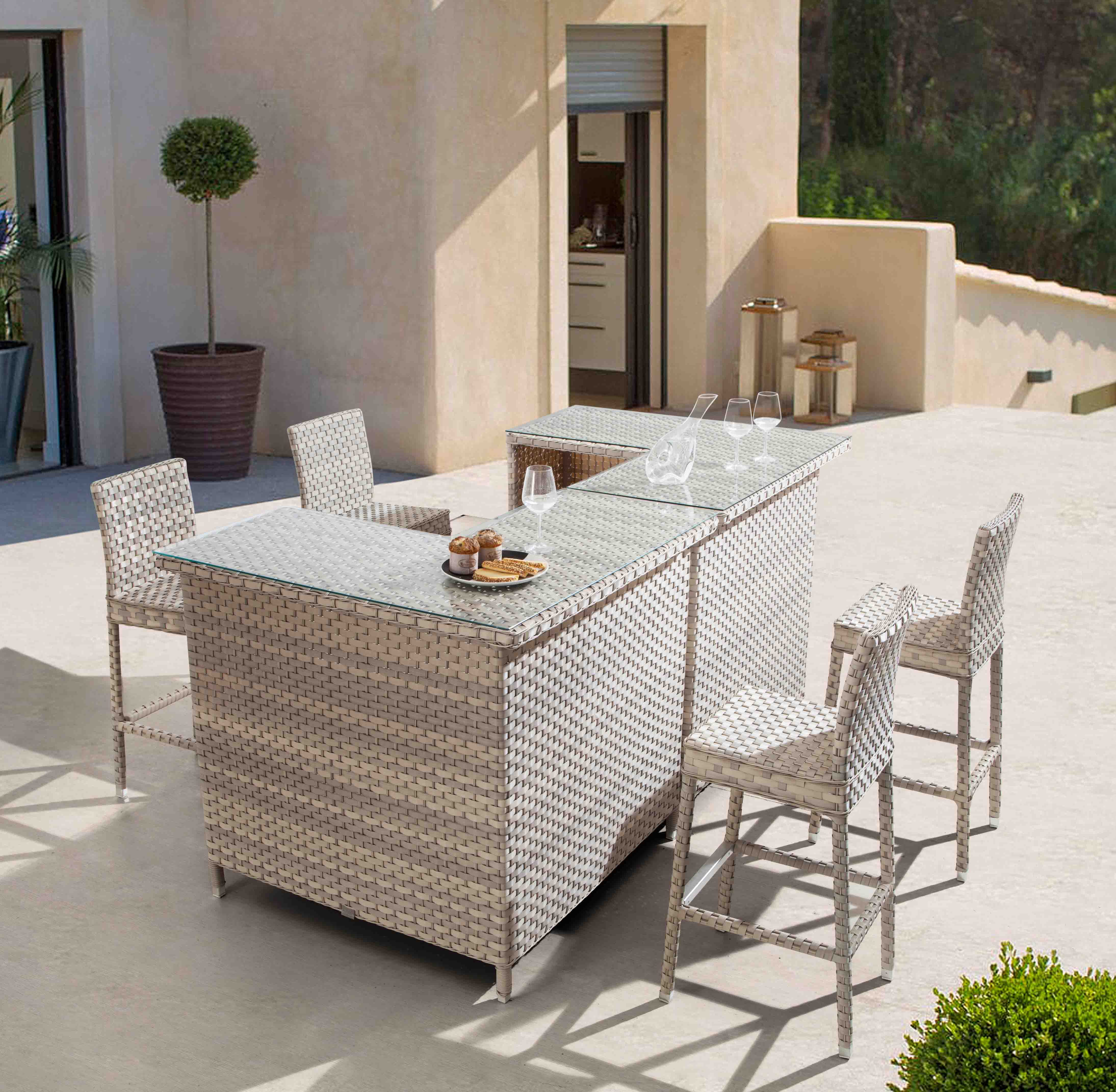 Master rattan bar set S1