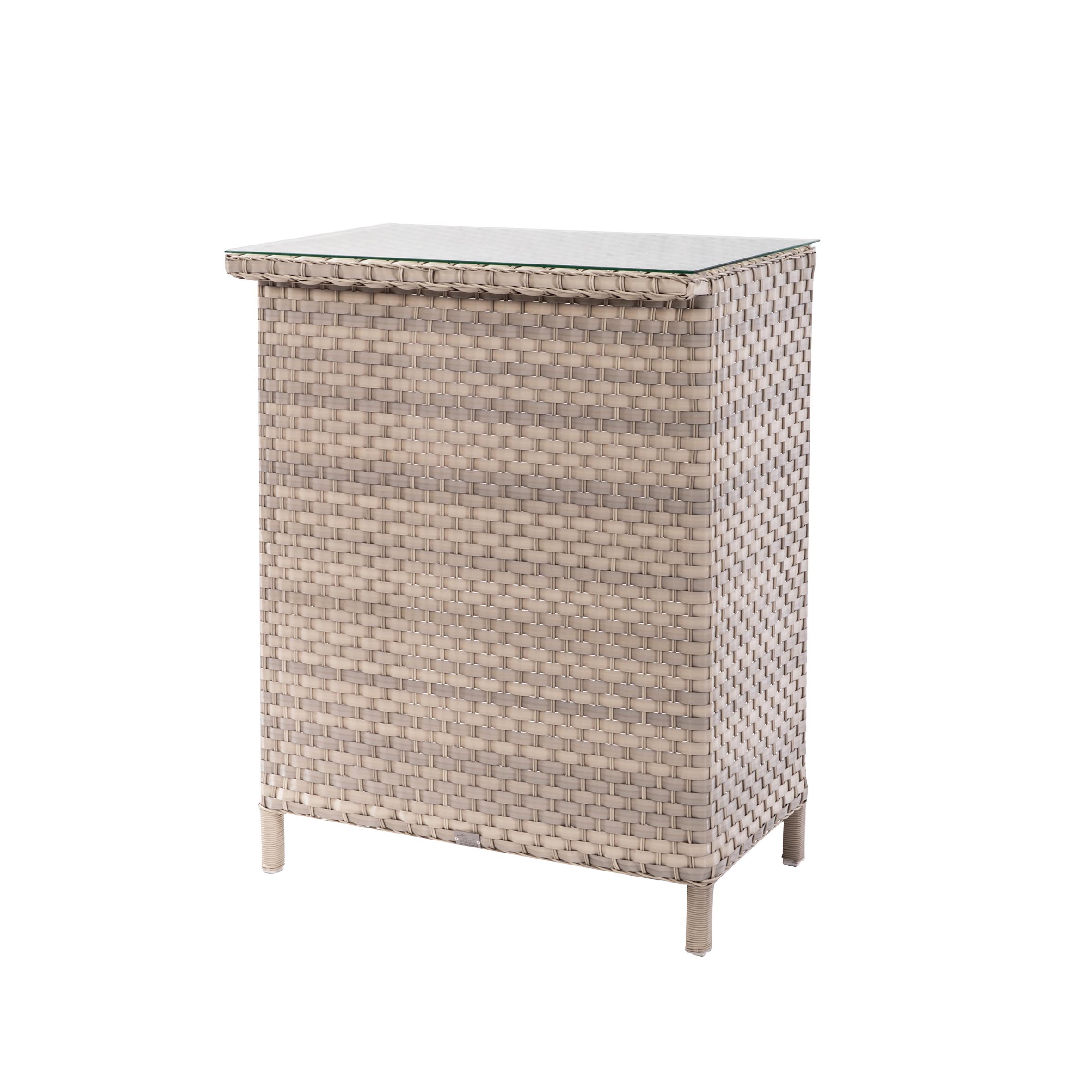 Master rattan square bar table S3