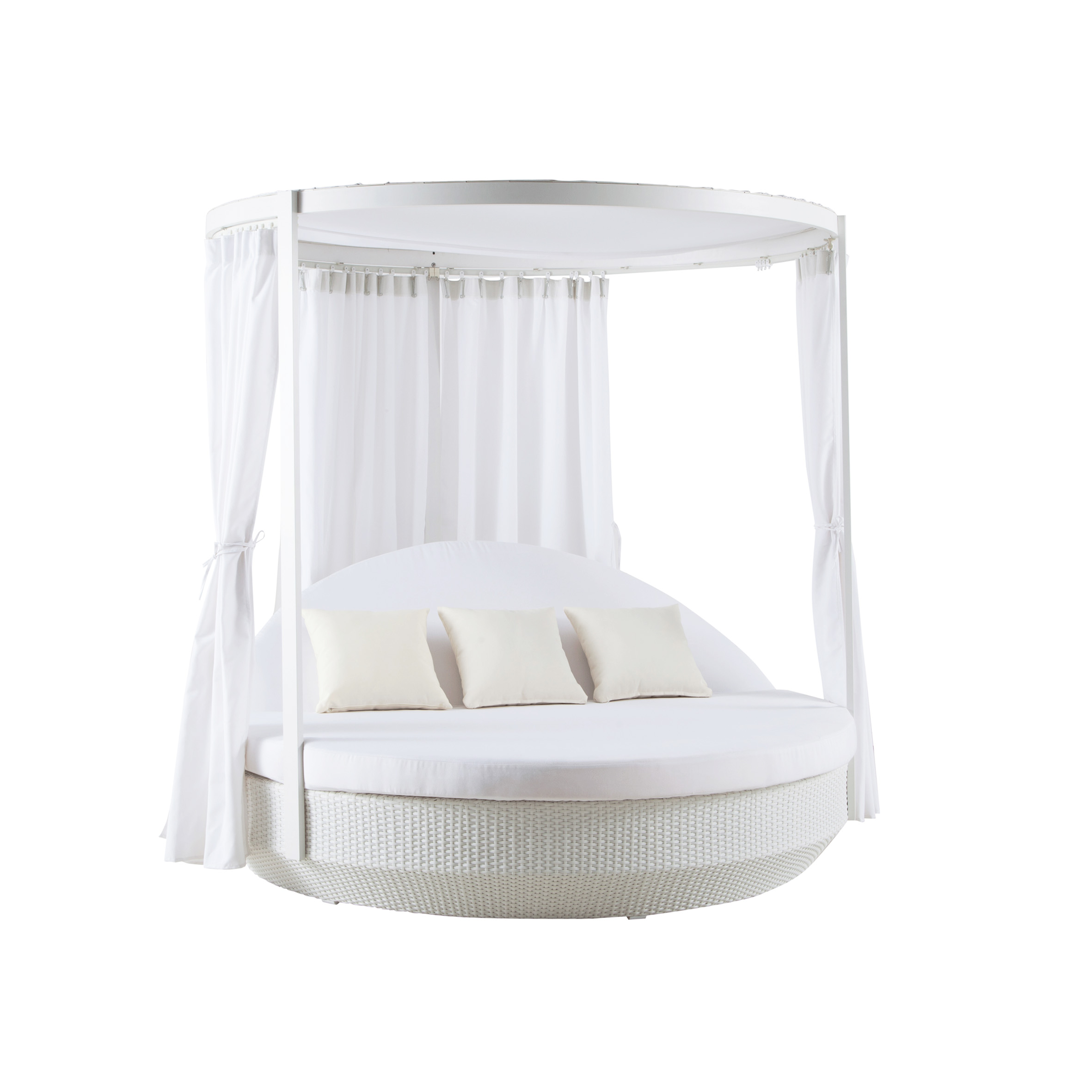 Paradise rattan daybed e nang le lesira S2