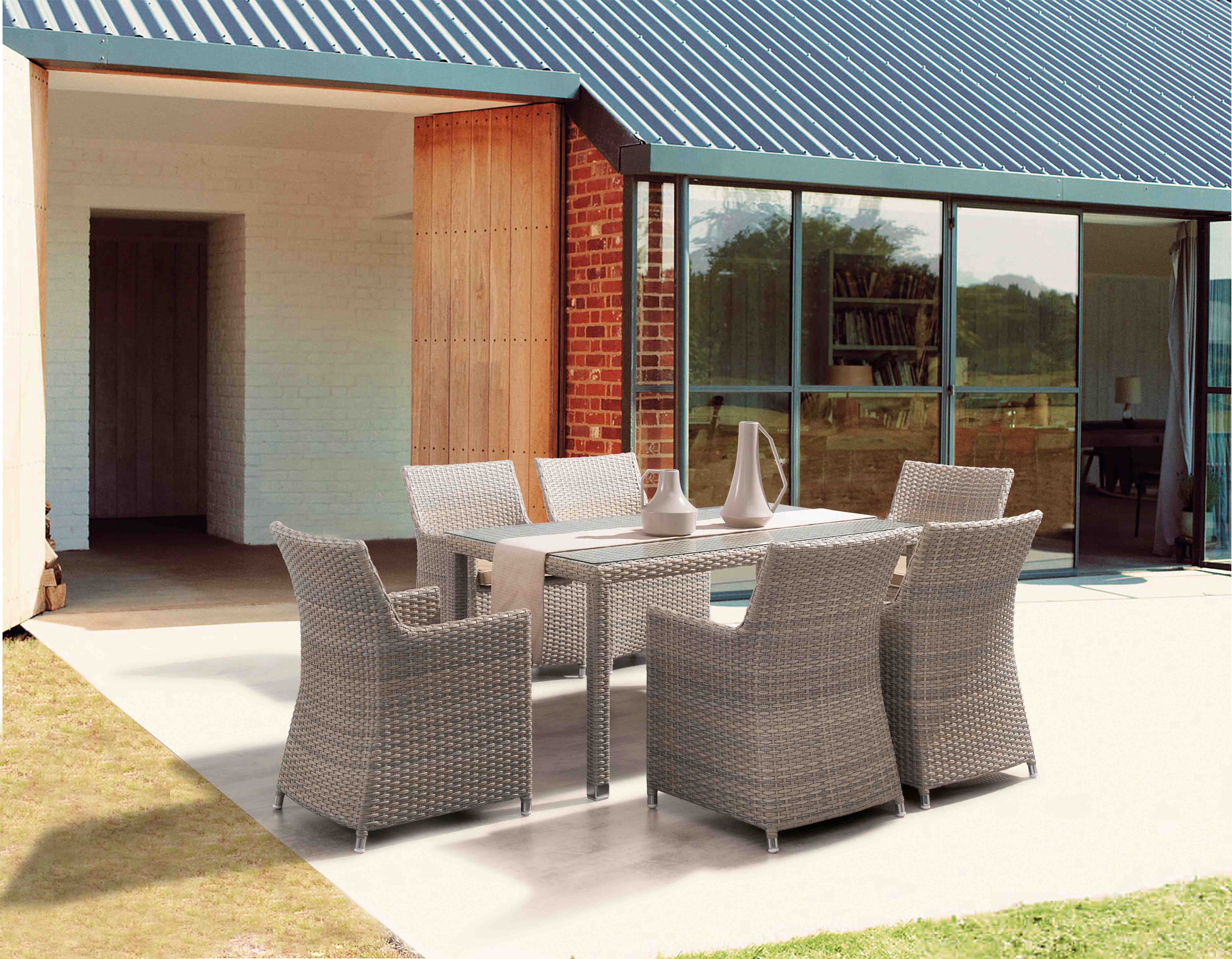 Sky rattan dining set S2