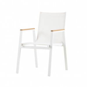 Snehovo biela jedálenská stolička (Poly wood) S1