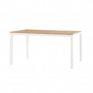 Snežno bela jedilna miza (polywood) S1