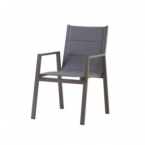 Snow white textile chair S1