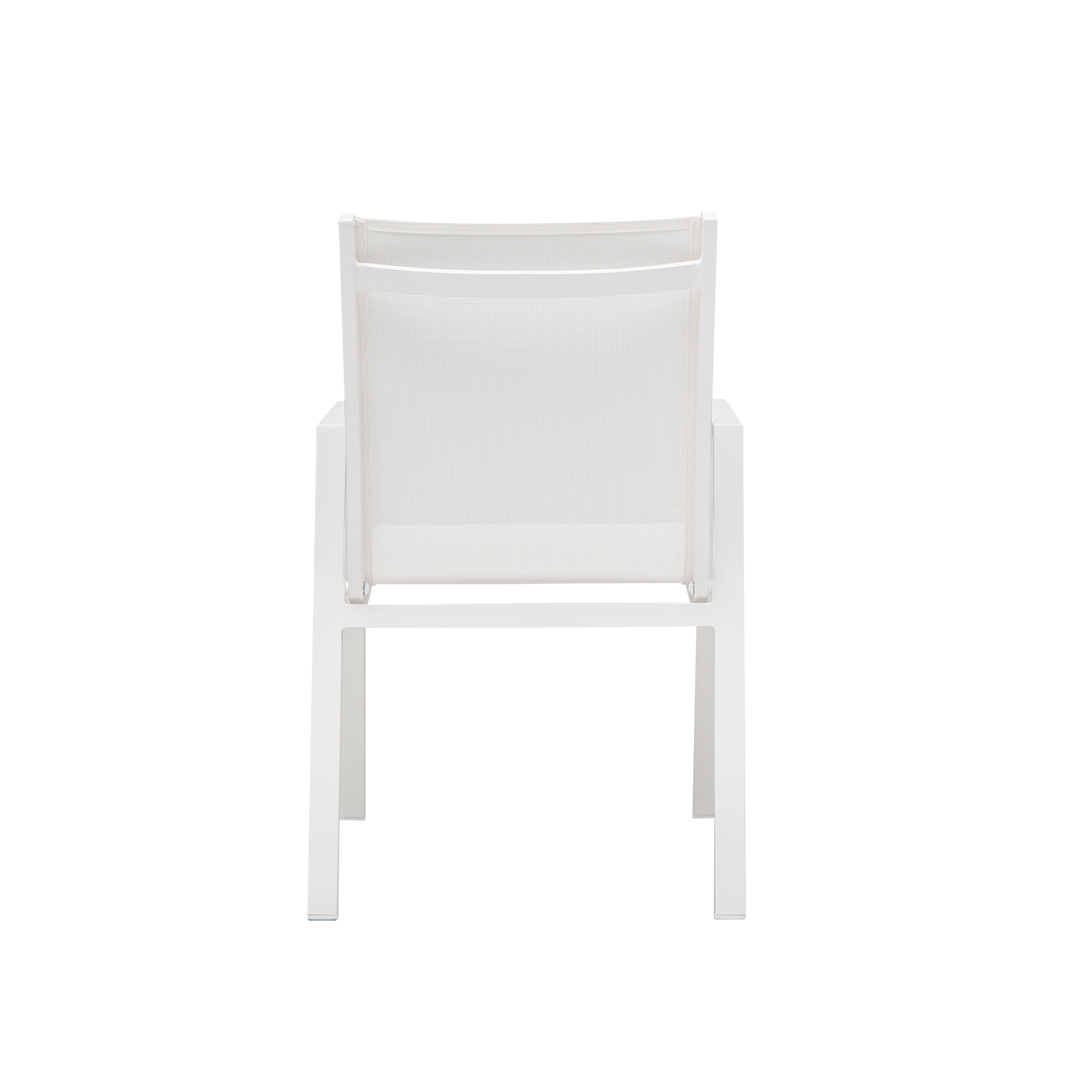 Kar beyazı tekstil yemek sandalyesi S2