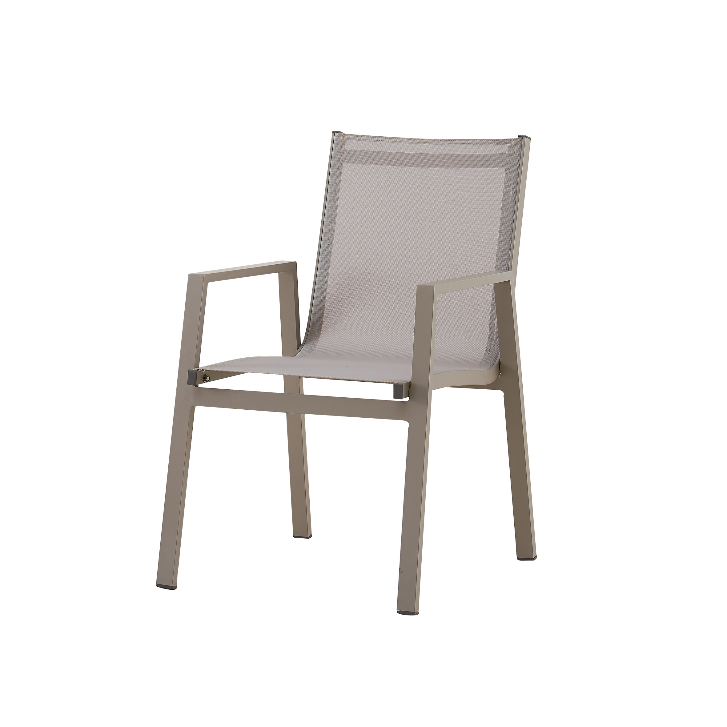 Snow white textile dining chair S8
