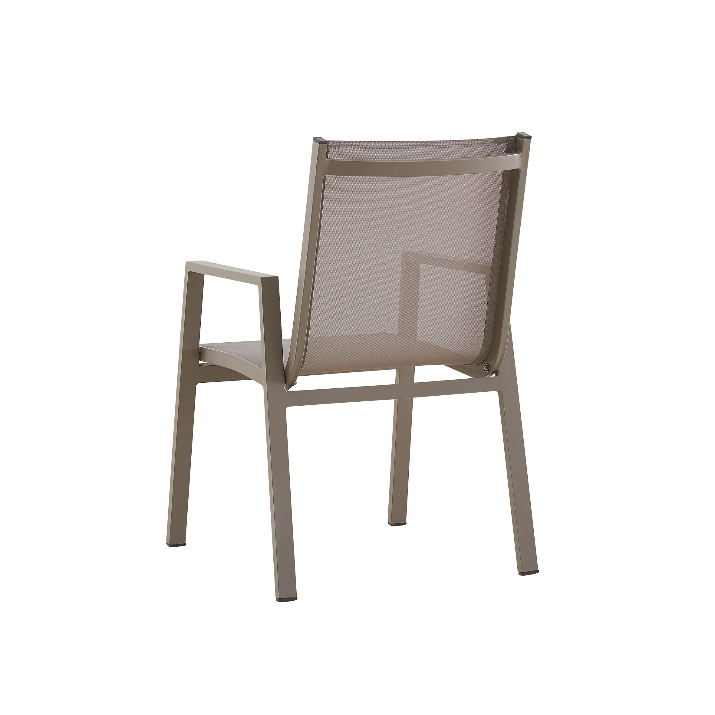 Snow white textile dining chair S9