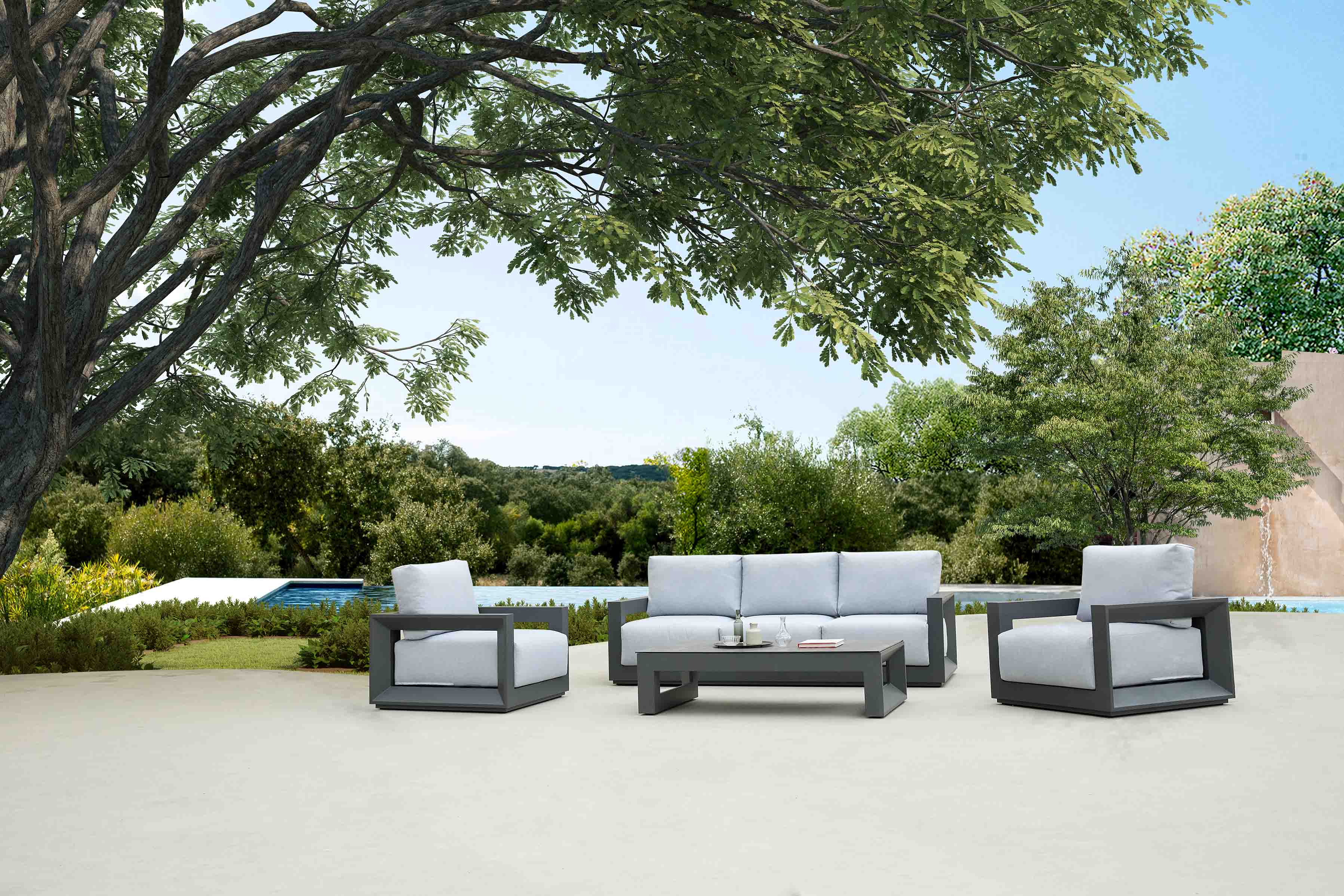 Zeus alu.sofa set S4