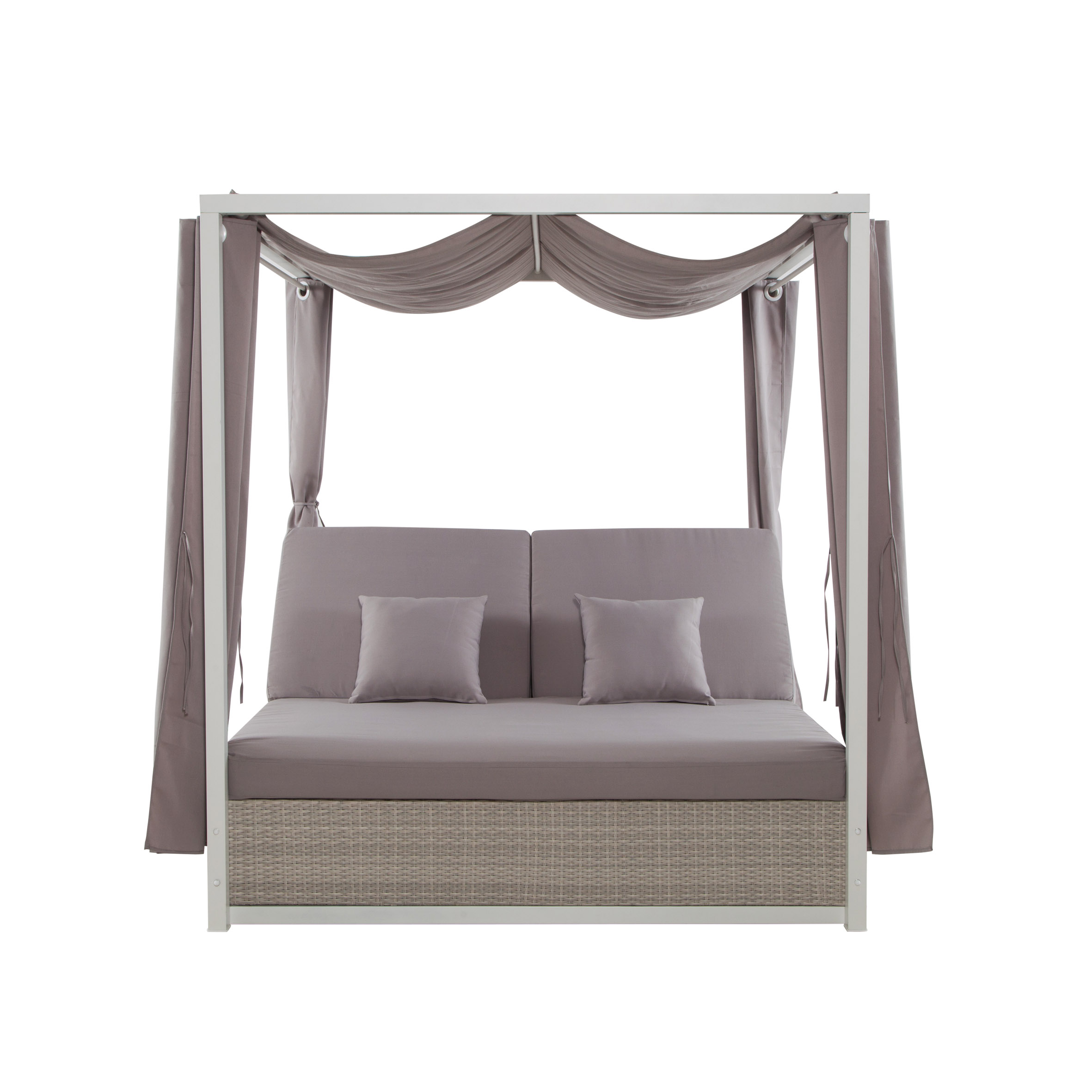 Angel II rattan daybed with curtains S3
