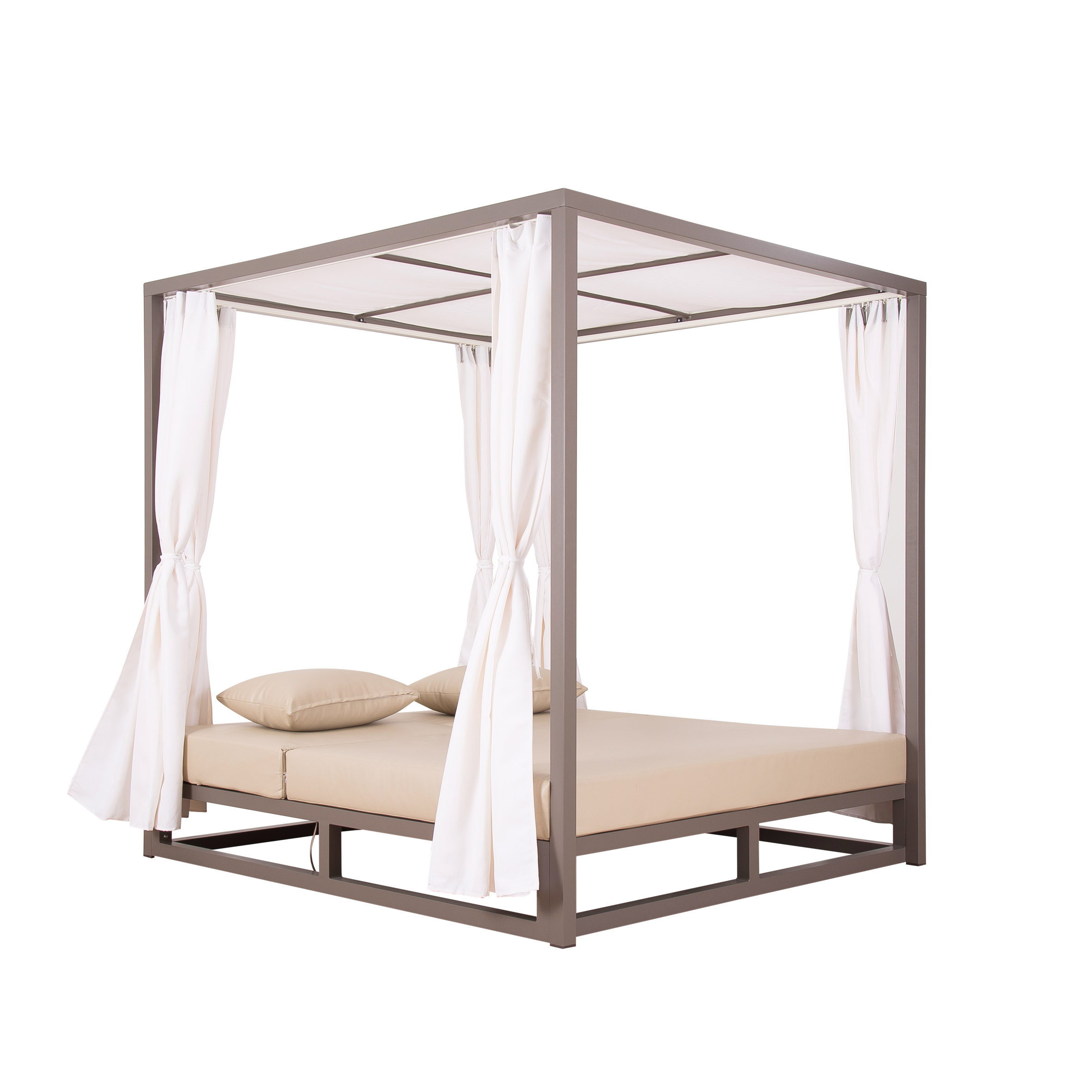 Ice alu. daybed with curtain S2