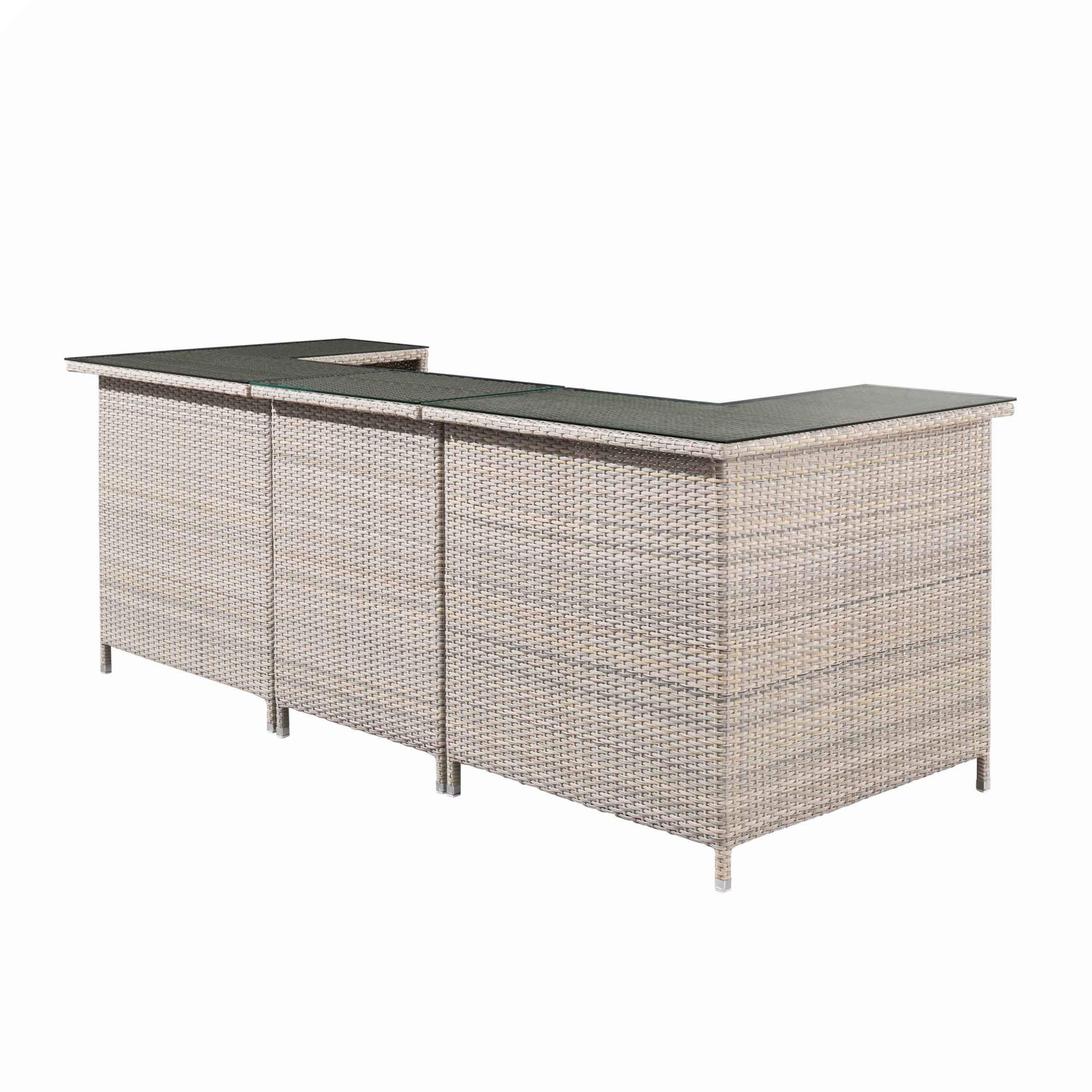Ideal rattan corner bar table S4