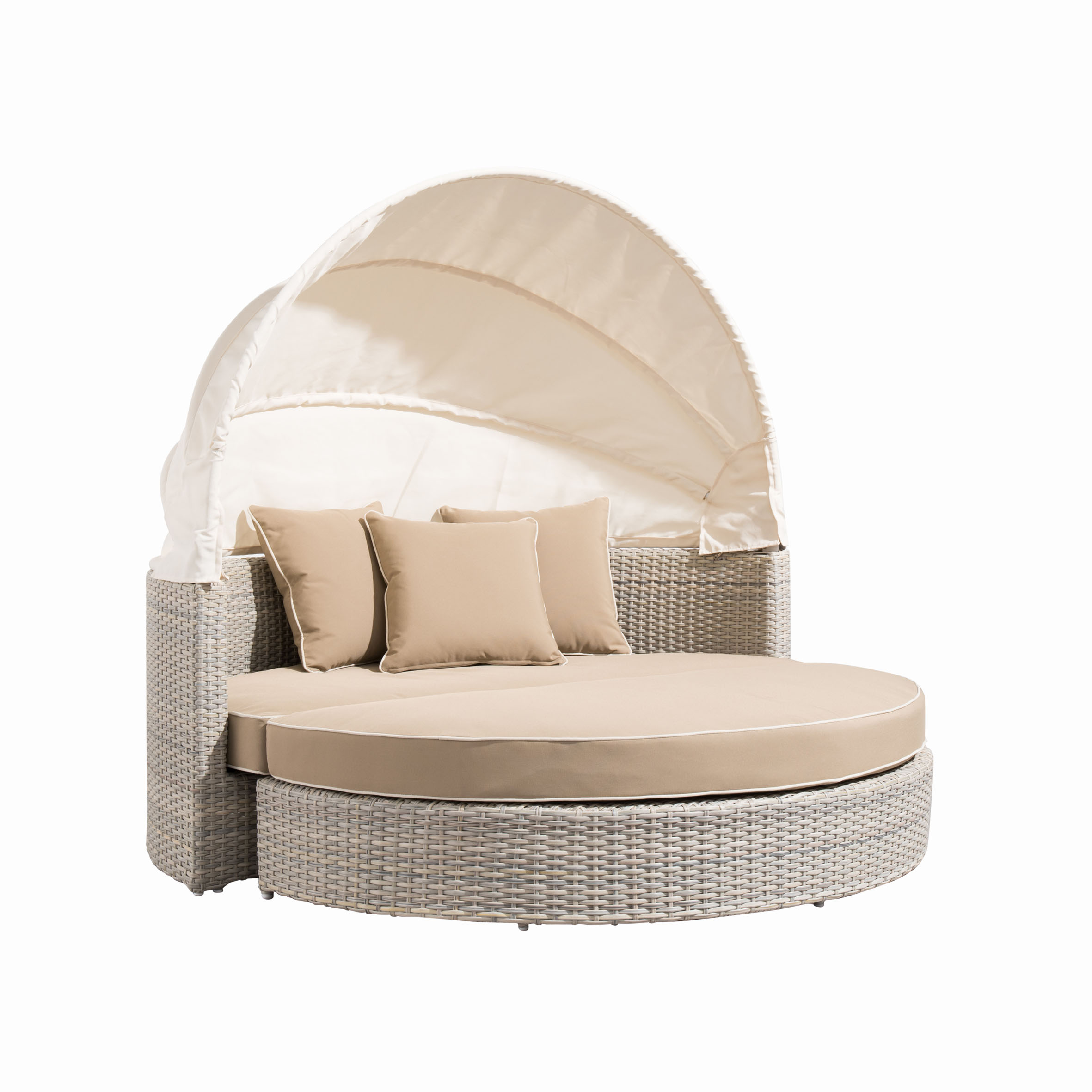 Ideal rattan round daybed S3