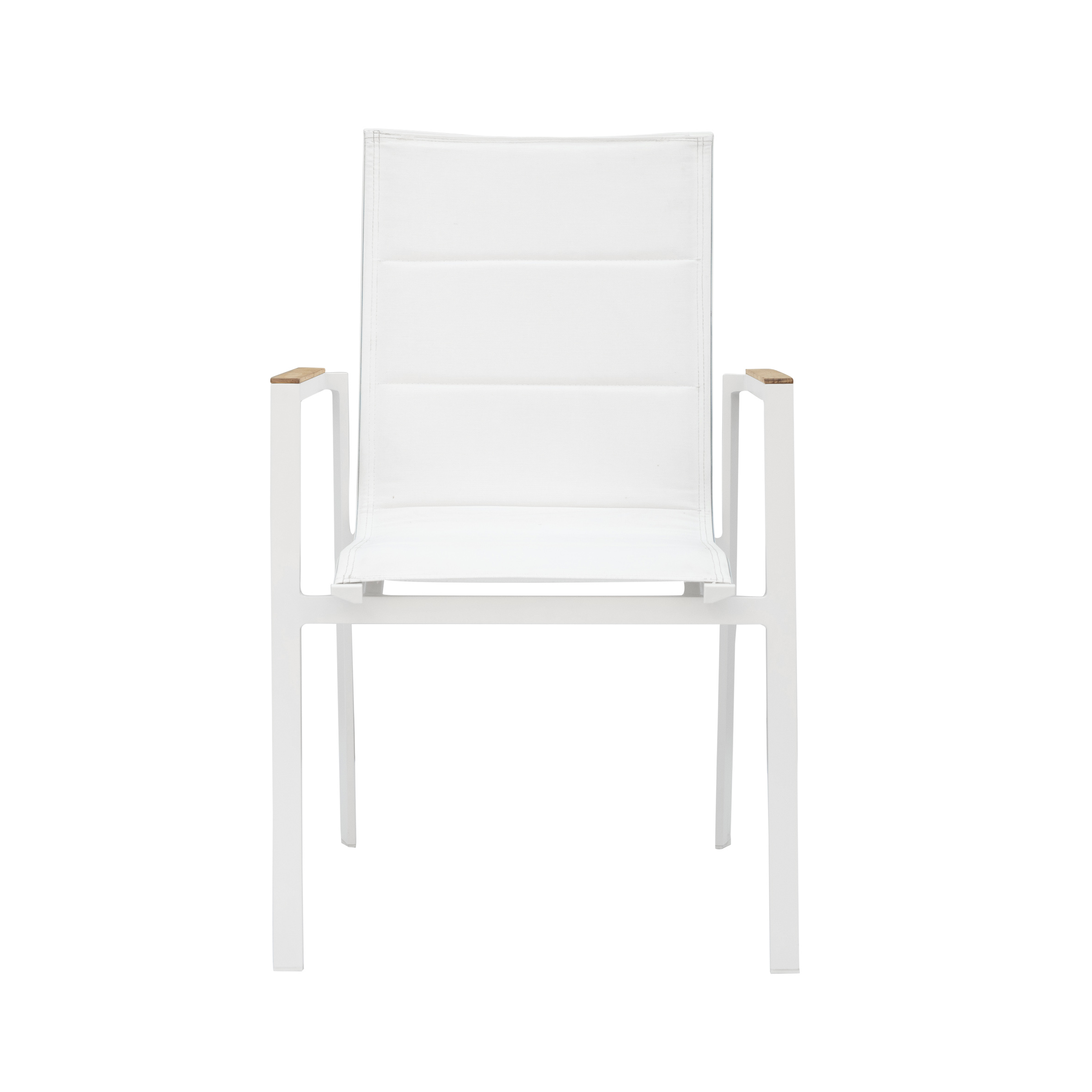 Luca textile chair with teak S3