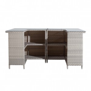 Master rattan corner bar table S3