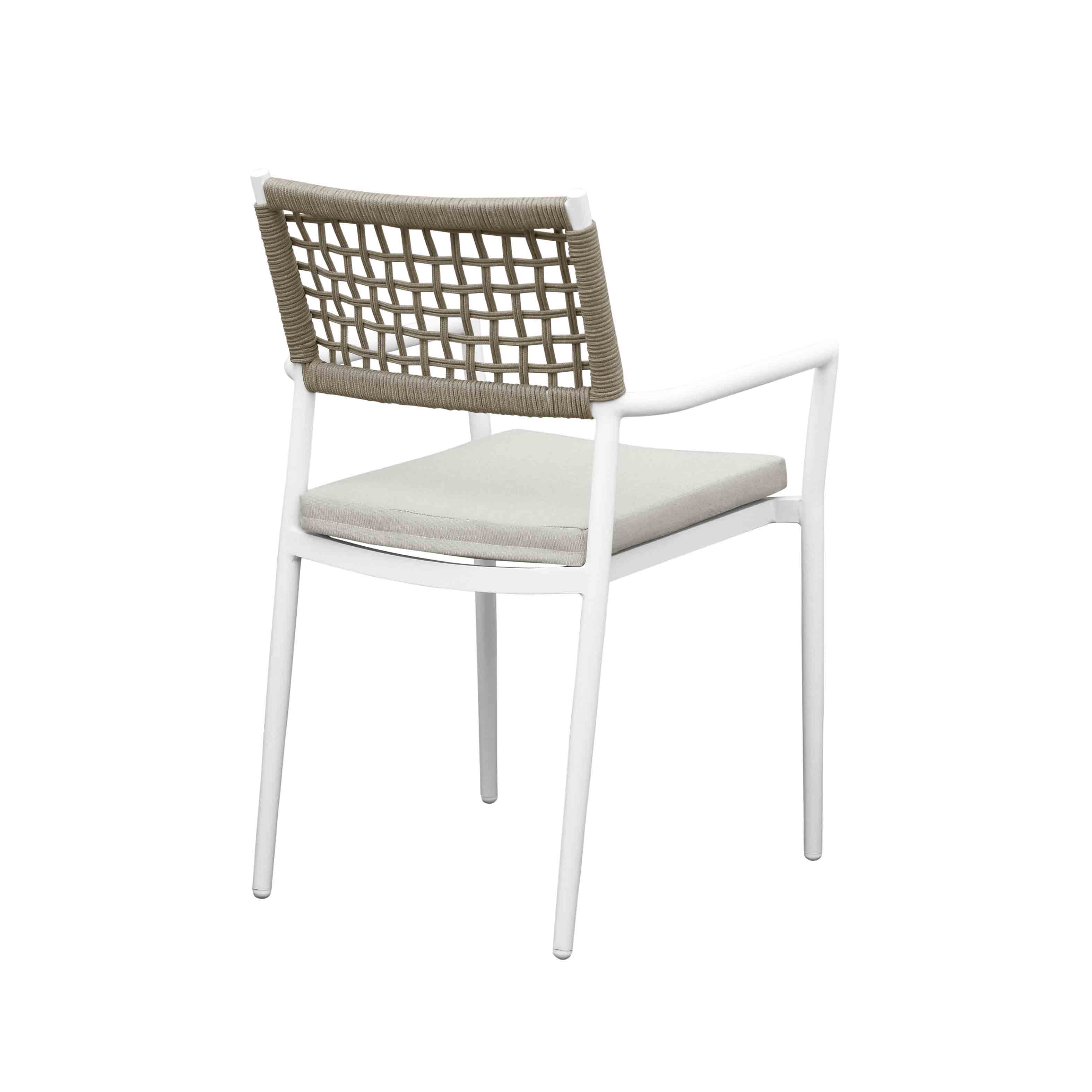 Mocha rope dining chair S2