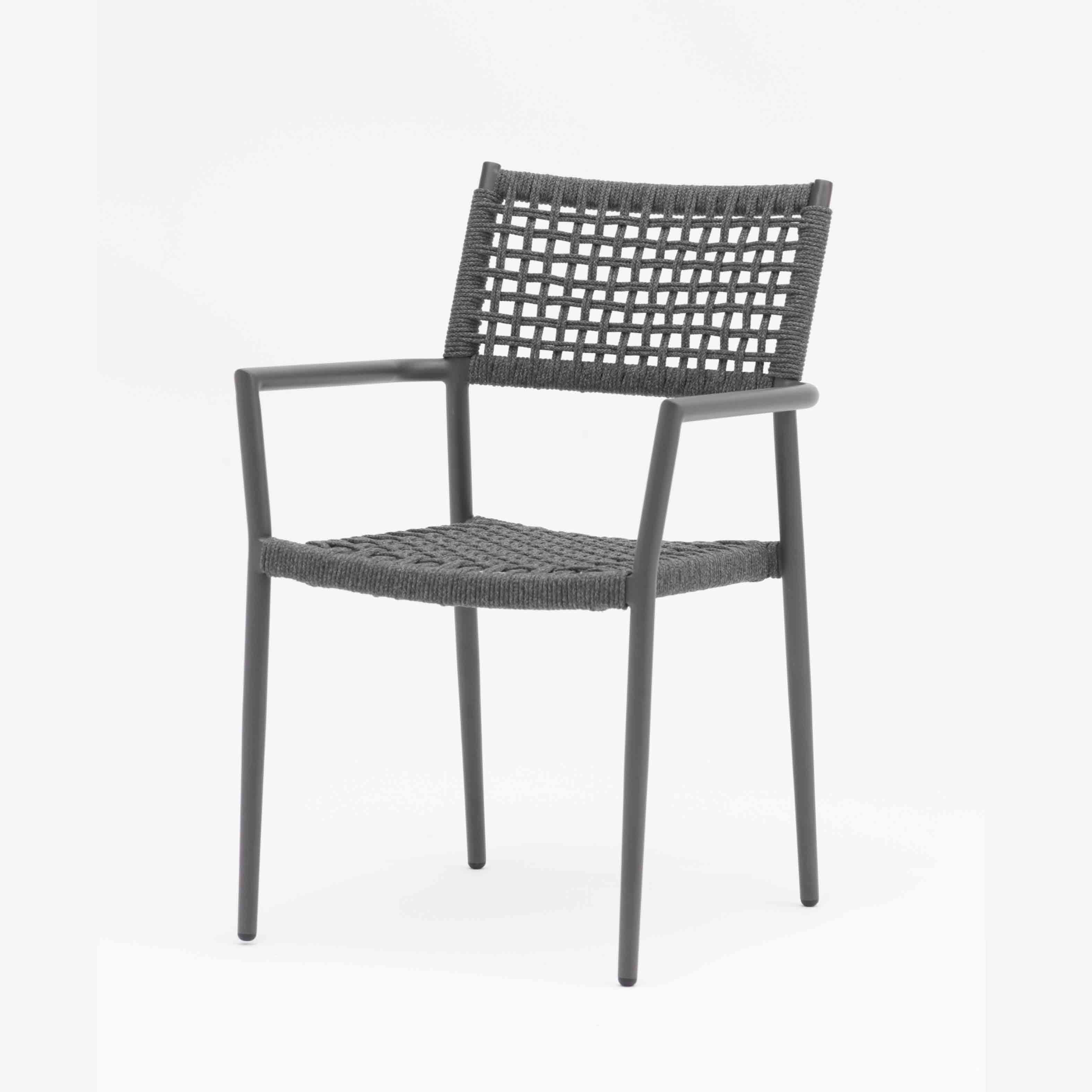 Mocha rope dining chair S8