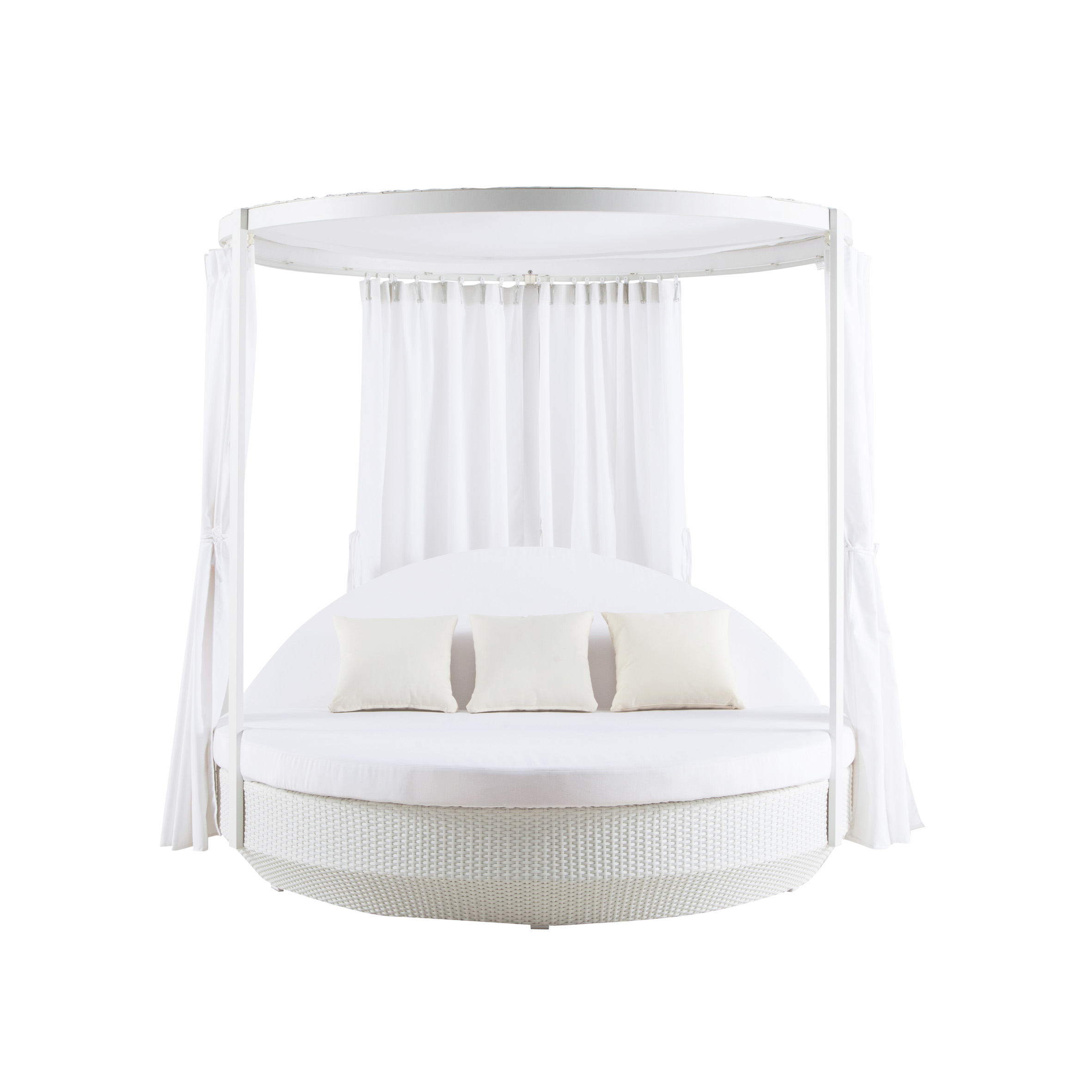 Paradise rattan daybed with curtain S3