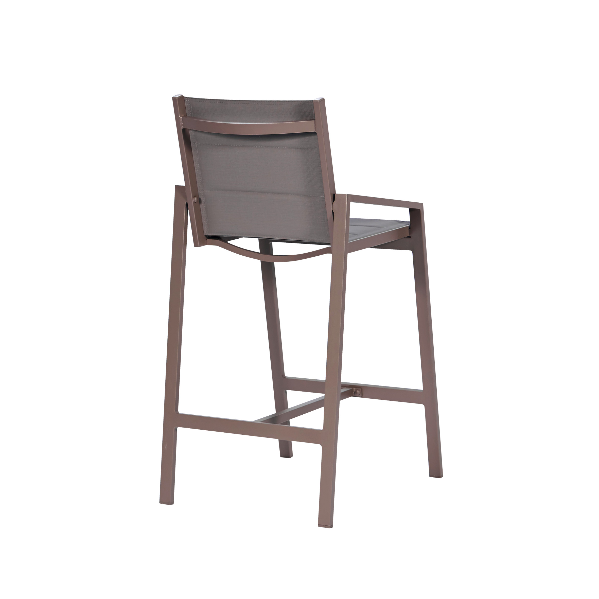 Snow white textile bar stool S3